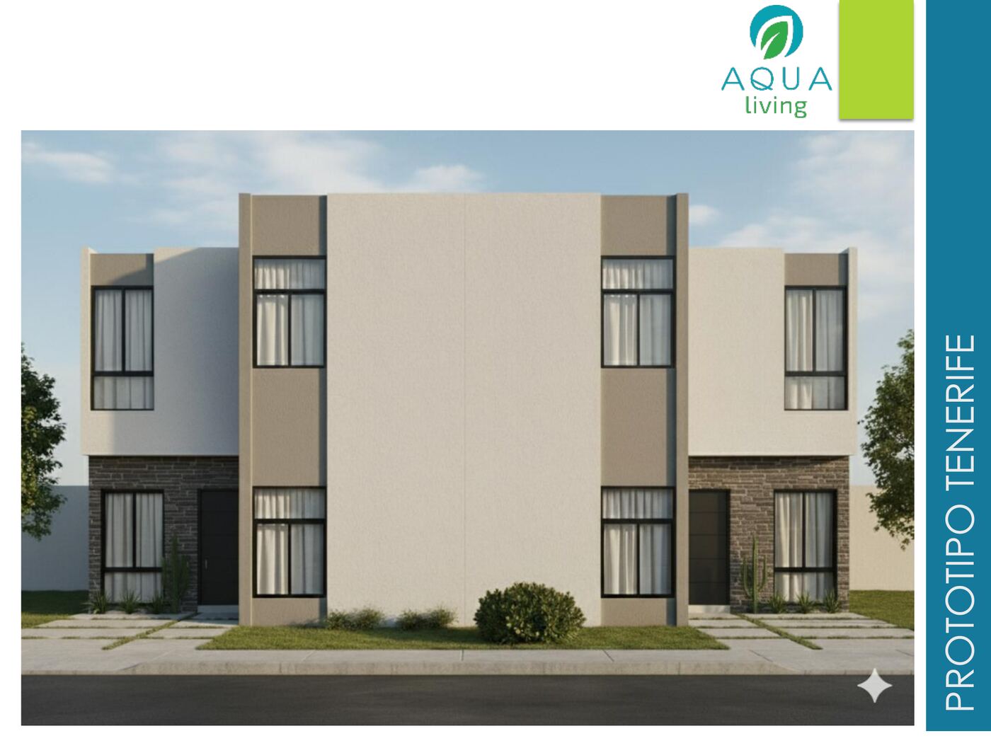 Render oficial del modelo Tenerife en Aqua Living
