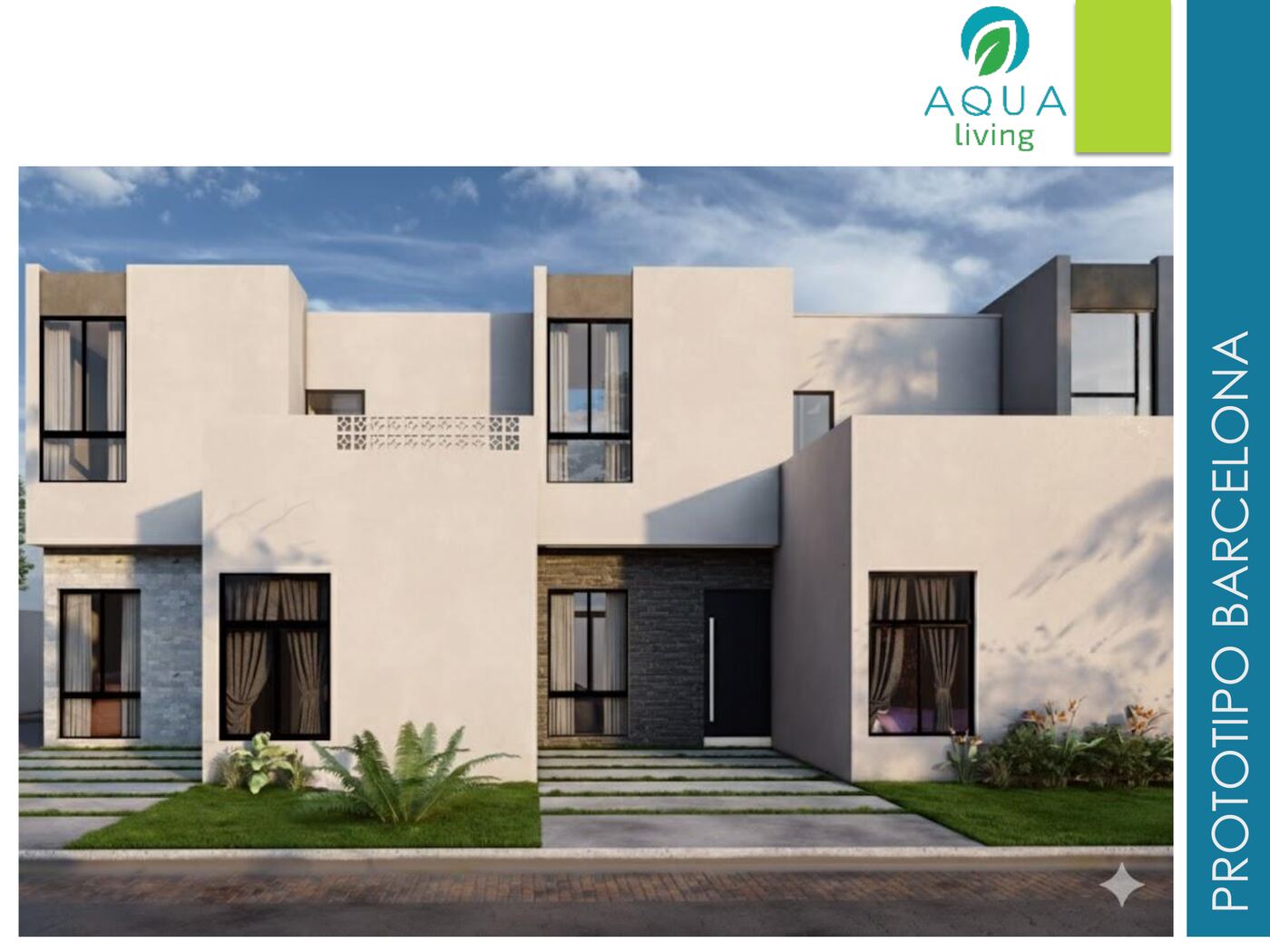 Render oficial del modelo Barcelona en Aqua Living