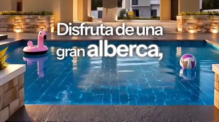 Alberca de Aqua Living al atardecer